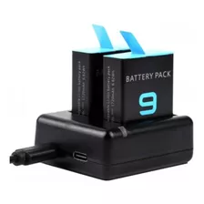 Carregador Duplo Para Gopro Hero 9 Black Usb Charger Dual 