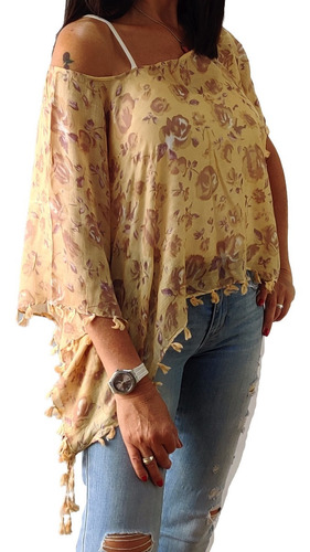 Blusa Dama Grande Importada Poncho Playa Spiga 31 #15044