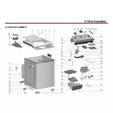 Peças P/ Lavadora Máquina Lavar Electrolux 15kg - Lt15f