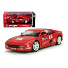 Burago 1:24 Ferrari F355 Challenge Rojo Sport Caja 