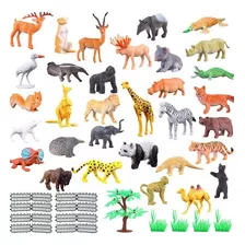 Set Animales Salvajes Safari Figura Juguete Selva 52pcs