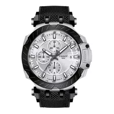 Reloj Tissot T-race Automatic Chronograph T1154272703100 Color De La Malla Negro Color Del Bisel Negro Color Del Fondo Plateado