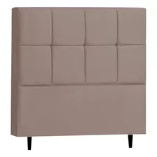 Cabeceira Roma Cama Box Casal 140 Cm Suede Bege D'rossi