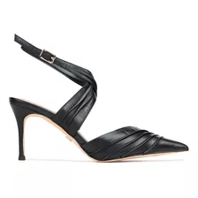 Zapatilla Tacón Medio Ankle Strap Di4005 Negro