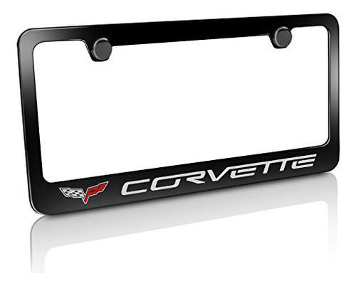 Foto de Corvette C6 Black Metal License Plate Frame