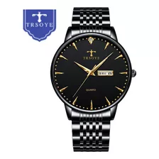 Reloj Calendario Troye Classic De Acero Inoxidable Resistent