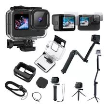 Kit P Gopro Hero 10 11 Black Estanque Película Capa Bastão 3