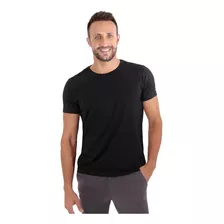 Camiseta Camisa Masculina Básica Slim Lisa Algodão Premium