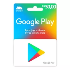 Cartão Google Playstore R$ 15 Reais Presente