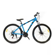 Mountain Bike Randers Bke-2129 M Frenos De Disco Mecánico Cambios Shimano Tz500 Color Azul/negro Con Pie De Apoyo