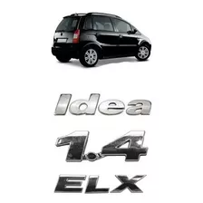 Emblema Letreiro Traseiro Idea 1.4 Elx 2007 2008 2009 Kit 