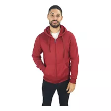 Sudadera Hoodie Basica Hombre Con Cierre Y Gorro Afelpado A1