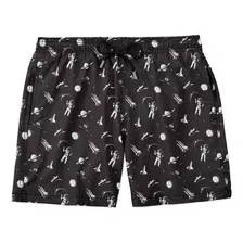 Short Banho Estampado Praia Piscina Masc. Verão Astronauta 