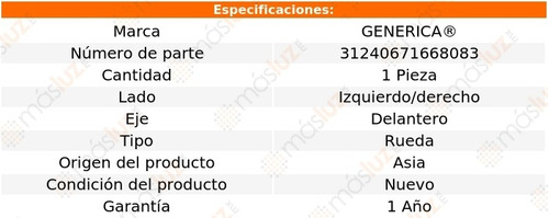 Maza Rueda Izq/der Del Mercury Mountaineer 02/05 Generica Foto 2