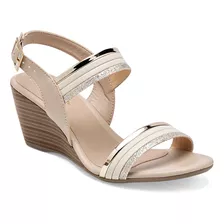 Zapatillas Mujer Paulie 2073 Beige Oro 125-614