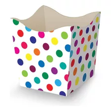 Caja Pochoclera X10 Lunares Colores Candy Bar - Ciudad C