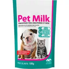 Pet Milk Leite Materno Para Filhotes Cães E Gatos Sache 100g