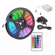 Cinta Tira Led Rgb 5m Con Transformador + Control