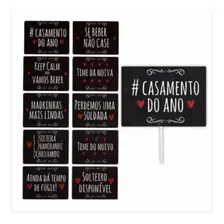 Kit 10 Plaquinha De Casamento Giz Placas Frases Divertidas