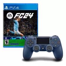 Ea Sports Fc 24 + Mando Dualshock 4 Azul Noche Playstation 4