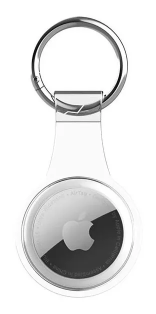 Capa Protetora Clear Airtag Apple 2021 Com Chaveiro