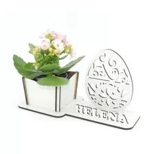 5 Porta Flores Display Personalizado Mdf Branco Páscoa