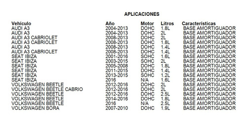 Balero Base Amortiguad Base Amortiguador Audi S3 2011 2.0l Foto 4