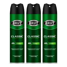 Kit Desodorante Brut Classic Men Original 150ml 3und