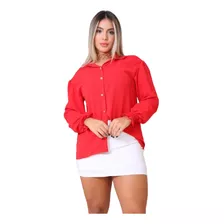 Blusa Feminina Manga Longa Camisa Básica Blogueira Conexão