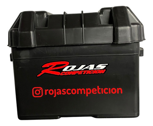 Caja Porta Batería Plástico Reforzado Rojas Competición