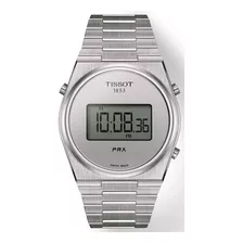 Tissot Prx Digital 40mm Watch With Silver Mirror Dial And Ss
