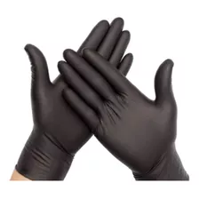 Guantes De Nitrilo (médicos) Color Negro Talla L 