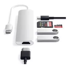 Hub Usb-c Satechi Slim V2 5 Portas Pd 60w Hdmi Prata