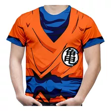 Camisa Camiseta Dragon Ball Z Uniforme Goku Anime Mangá Full