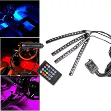 Luz Led Atmosfera Colorida Para Interior Carro Decoração 12v