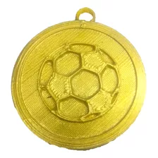Medalla Futbol Campeón Dorada Premio Impreso 3d Y Pintada