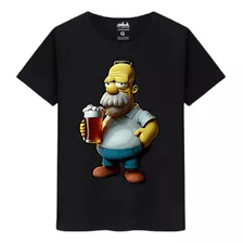 Camiseta Algodão Plus Size Grande Homer Simpsons Realista