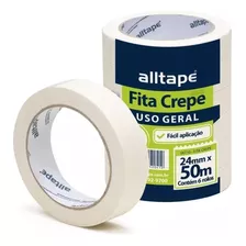 Fita Crepe Larga 24mm X 50m Pct C/6 Rolos Alltape