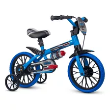 Bicicleta Infantil Nathor Aro 12 Menino Veloz Azul E Preta