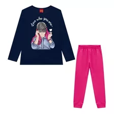 Conjunto Moletom Infantil Feminino Kyly 