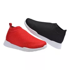 Kit 2 Pares Tênis Meia Feminino Sneakers Moda Fashion 2