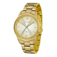 Relogio Lince Feminino Dourado Grande Casual Lrgj075l C2kx 