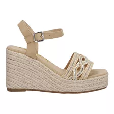 Zapatilla Urbana 778563pr Pedreria Yute Piedras Rafia Alto