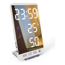 Rélogio De Mesa Digital Temperatura Hora Decorativo