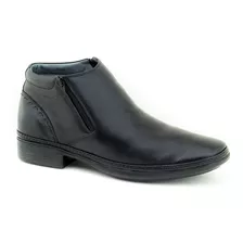 Bota Em Couro Preto Solado Super Leveterapia 45903