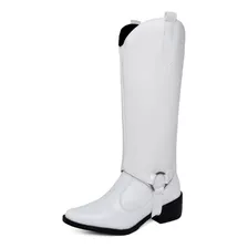 Bota Country Feminina Cano Alto 2 Em 1 Branco Dubuy