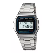 Relógio Casio Masculino Ref: A158wa-1df Vintage Prateado