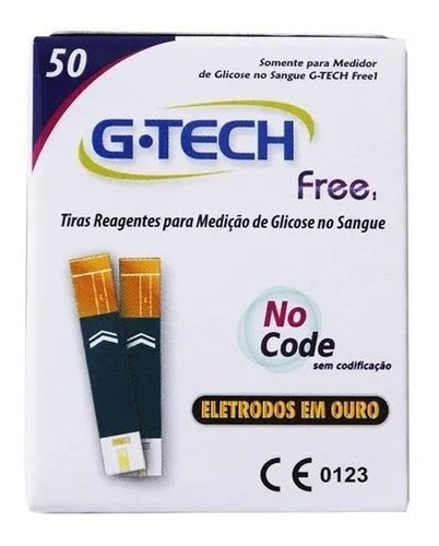 Tiras De Glicemia G-tech Free Com 50 Unidades