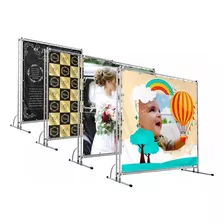 Painel Festa Personalizado Fundo Foto Lona Fosca 2,4 X 2,6 M