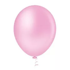 50 Unid - Bexiga Balões Liso Redondo Nº 9 Cores Pic Pic Cor Rosa Baby